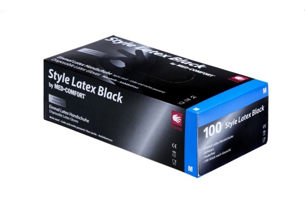 Ampri STYLE LATEX BLACK Einmalhandschuhe Box
