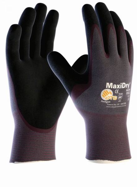 aTG MAXIDRY Handflächenbeschichtet Nitril-Handschuhe