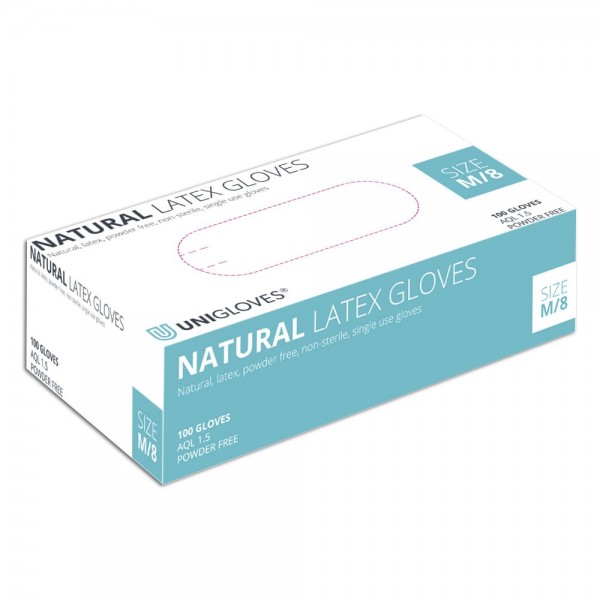 Unigloves Natural Latex Glove Latexhandschuhe Box