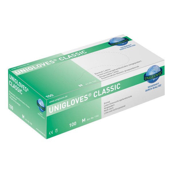 Unigloves Classic Latex Einweg-Handschuhe Box
