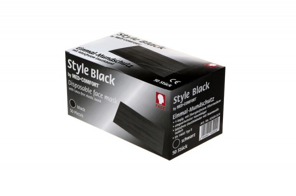 Ampri Style Black Mundschutz 4-lg. Typ IIR - schwarz Box