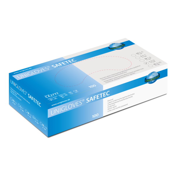 Unigloves Safetec Latex Einmalhandschuhe Box L